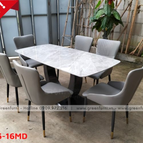 Bộ bàn ăn mặt đá Ceramic chân sắt GR015 7 td 60015 ut 2