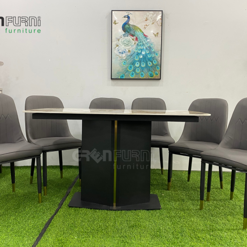 Bộ bàn ăn mặt đá Ceramic Pandora GR60025 9 ban an mat da GR60025 3