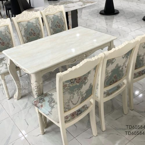 Bàn ăn tân cổ điển cao cấp 6 ghế GR584 7 ban an tan co dien GR584 2