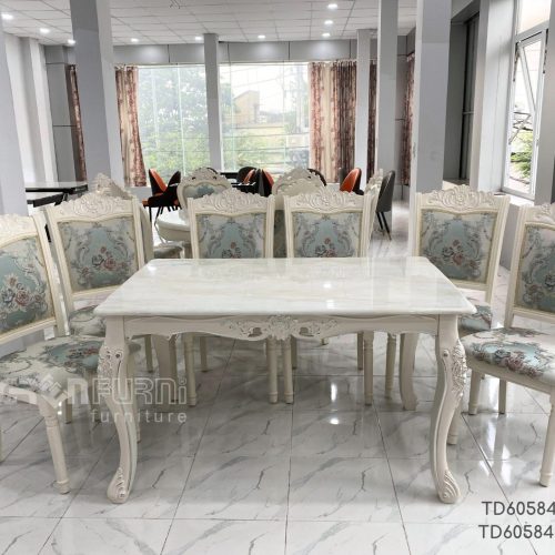 Bàn ăn tân cổ điển cao cấp 6 ghế GR584 6 ban an tan co dien GR584 3