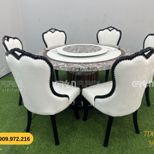 Bộ bàn ăn mặt đá GR-CP046 13 ban an mat da TD60046 7