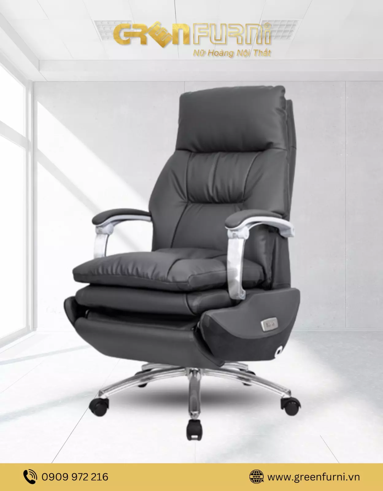 GHẾ GIÁM ĐỐC GREENFURNI THẾ HỆ MỚI - NÂNG TẦM VỊ THẾ, BỨT PHÁ HIỆU SUẤT 2 ghe giam doc greenfurni the he moi nang tam vi the but pha hieu qua 2