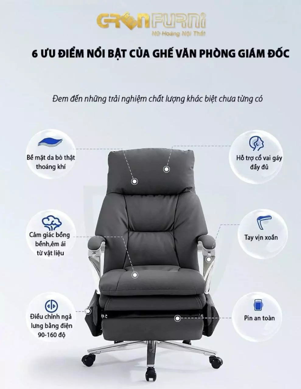 GHẾ GIÁM ĐỐC GREENFURNI THẾ HỆ MỚI - NÂNG TẦM VỊ THẾ, BỨT PHÁ HIỆU SUẤT 3 ghe giam doc greenfurni the he moi nang tam vi the but pha hieu qua 3