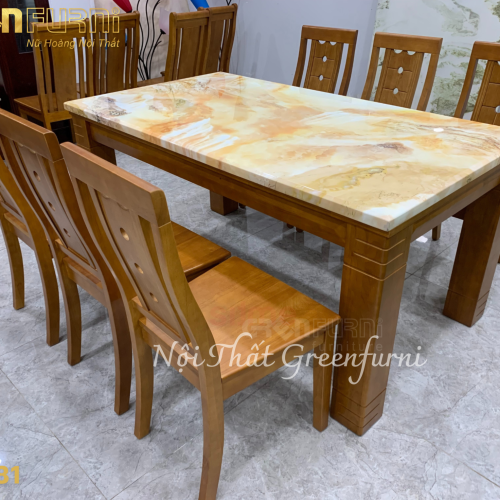 Bộ bàn ăn mặt đá Marble cao cấp GR081 7 GR081 3