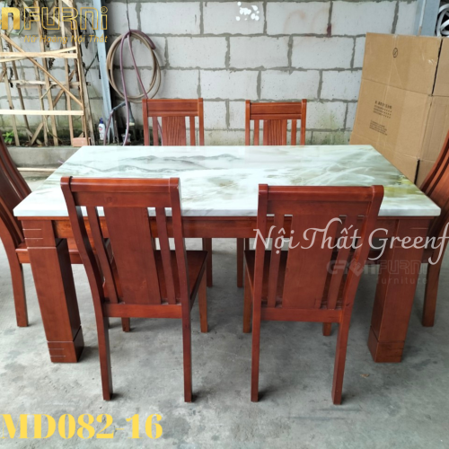 Bộ bàn ăn mặt đá Marble cao cấp GR082 6 GR082 2