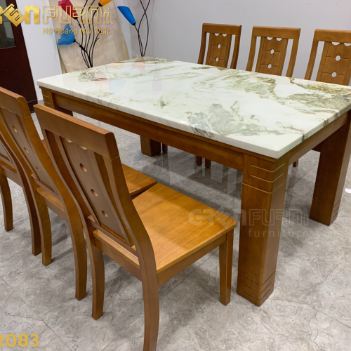 Bộ bàn ăn mặt đá Marble cao cấp GR083 8 GR083 3