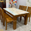 Bộ bàn ăn mặt đá Marble cao cấp GR084