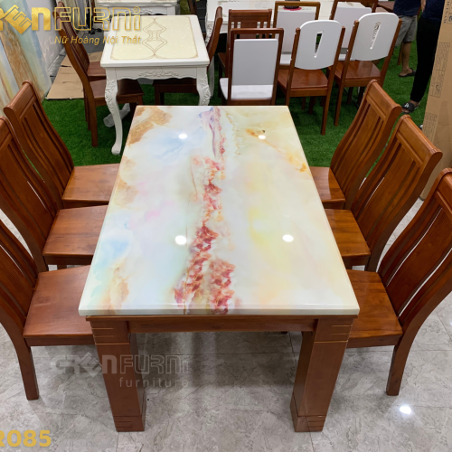 Bộ bàn ăn mặt đá Marble cao cấp GR085 7 GR085