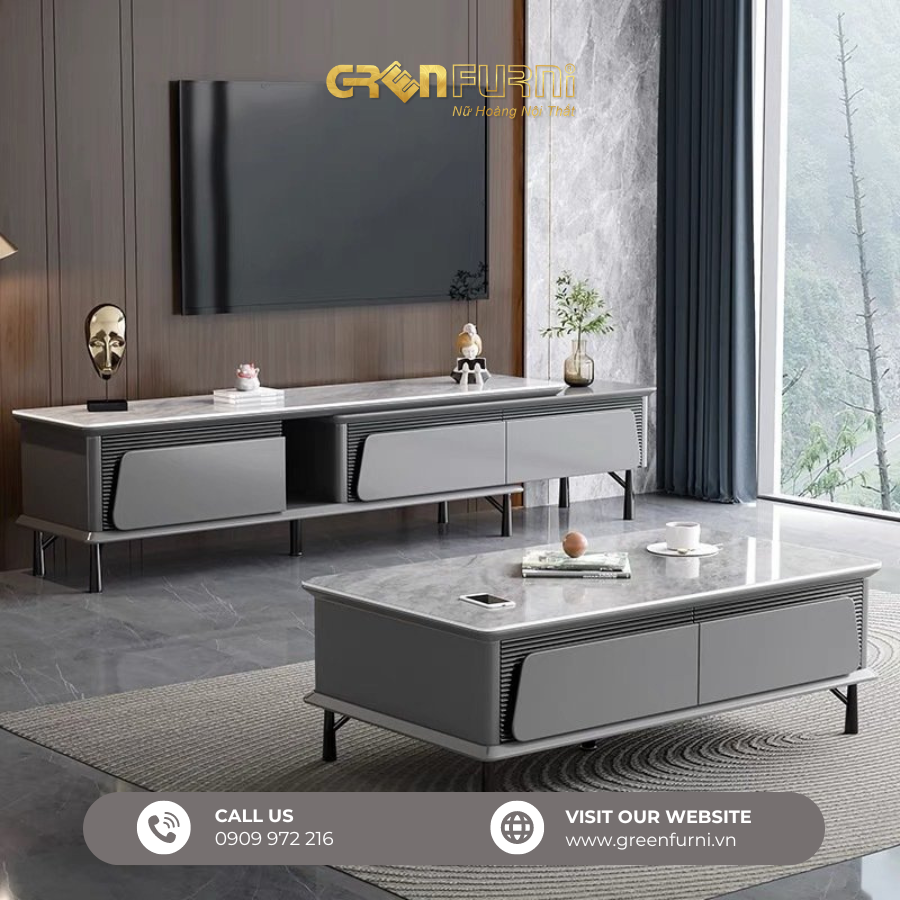 Mua combo bàn trà kệ tivi hiện đại giá nhập kho tại Greenfurni 9 GR202