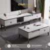 Combo Bàn Trà Kệ Tivi Mặt Đá Nhập Khẩu GR308-2405