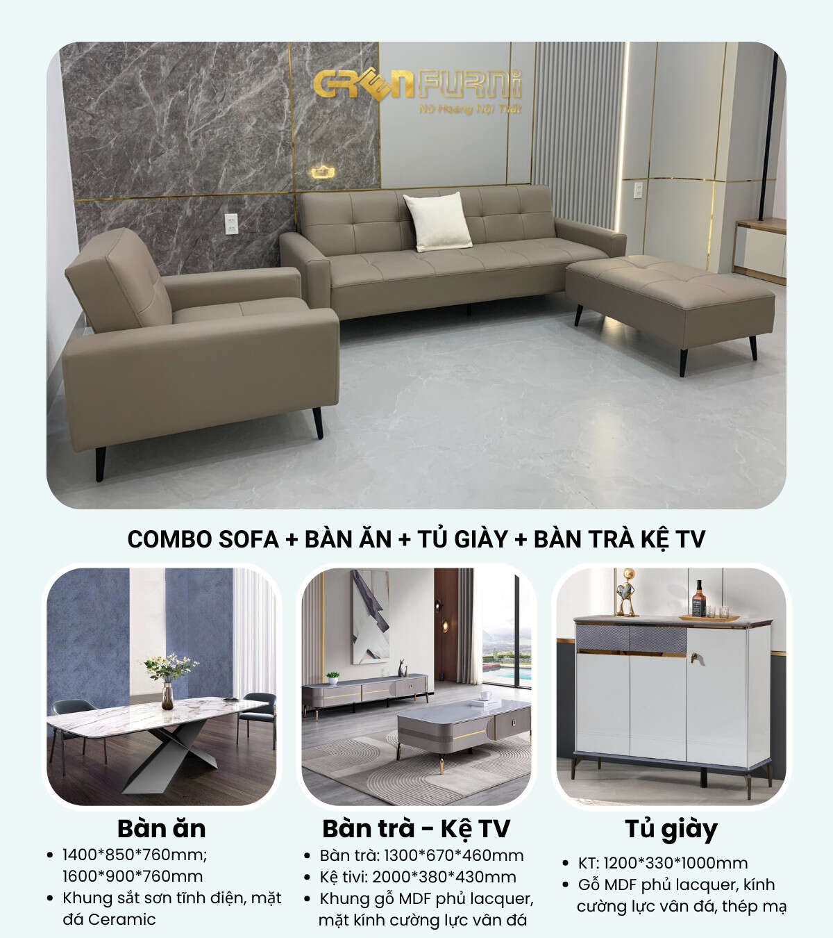 combo nội thất chung cư greenfurrni