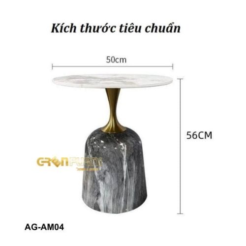 Bàn trà Decor mặt đá tròn hiện đại nội thất Greenfurni AG-AM04 9 Ban-tra-Pula-mat-da-tron-hien-dai-noi-that-Greenfurni