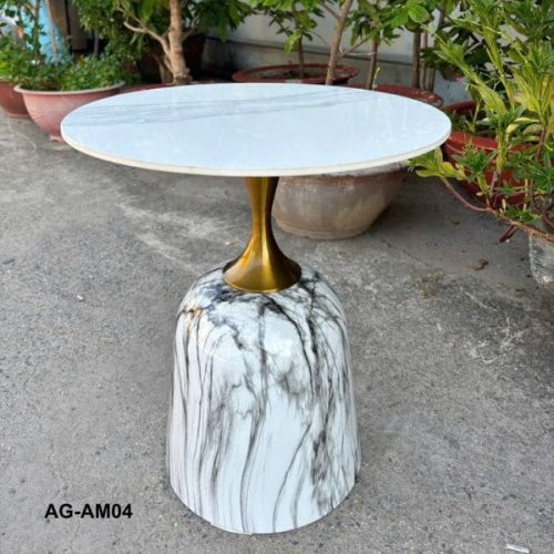 Bàn trà Decor mặt đá tròn hiện đại nội thất Greenfurni AG-AM04 6 Ban-tra-Pula-mat-da-tron-hien-dai-noi-that-Greenfurni
