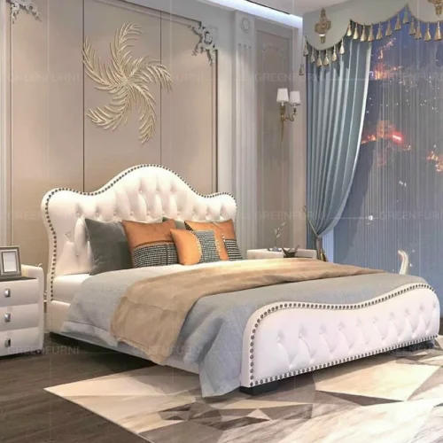 Trang Chủ 108 Giường Ngủ Bọc Nệm Da Cao Cấp Phong Cách Tân Cổ Điển Nội Thất Greenfurni EGR-156