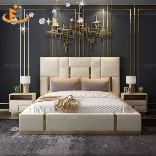 Giường Ngủ Bọc Da Cao Cấp Thiết Kế Hiện Đại Nội Thất Greenfurni EGR-136