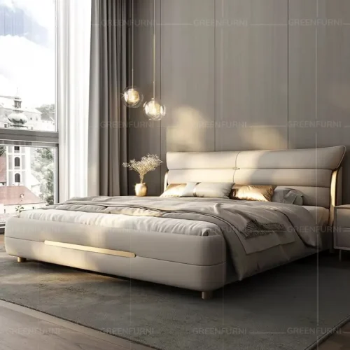 Giường Ngủ Nệm Mousse Bọc Da Cao Cấp Nội Thất Greenfurni EGR-092