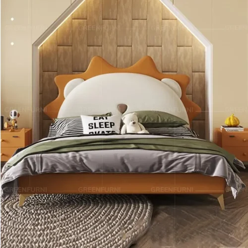 Giường Ngủ Sư Tử Bọc Nệm Cao Cấp Nội Thất Greenfurni EGR-086