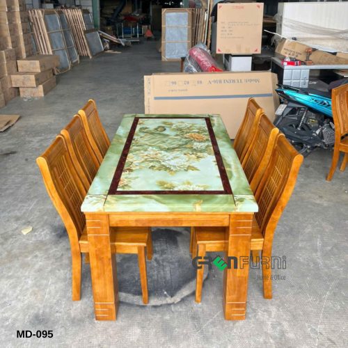 Bộ Bàn Ăn Mặt Đá Marble nhập khẩu nội thất Greenfurni GVM095-050 7 Bo-Ban-An-Mat-Da-Marble