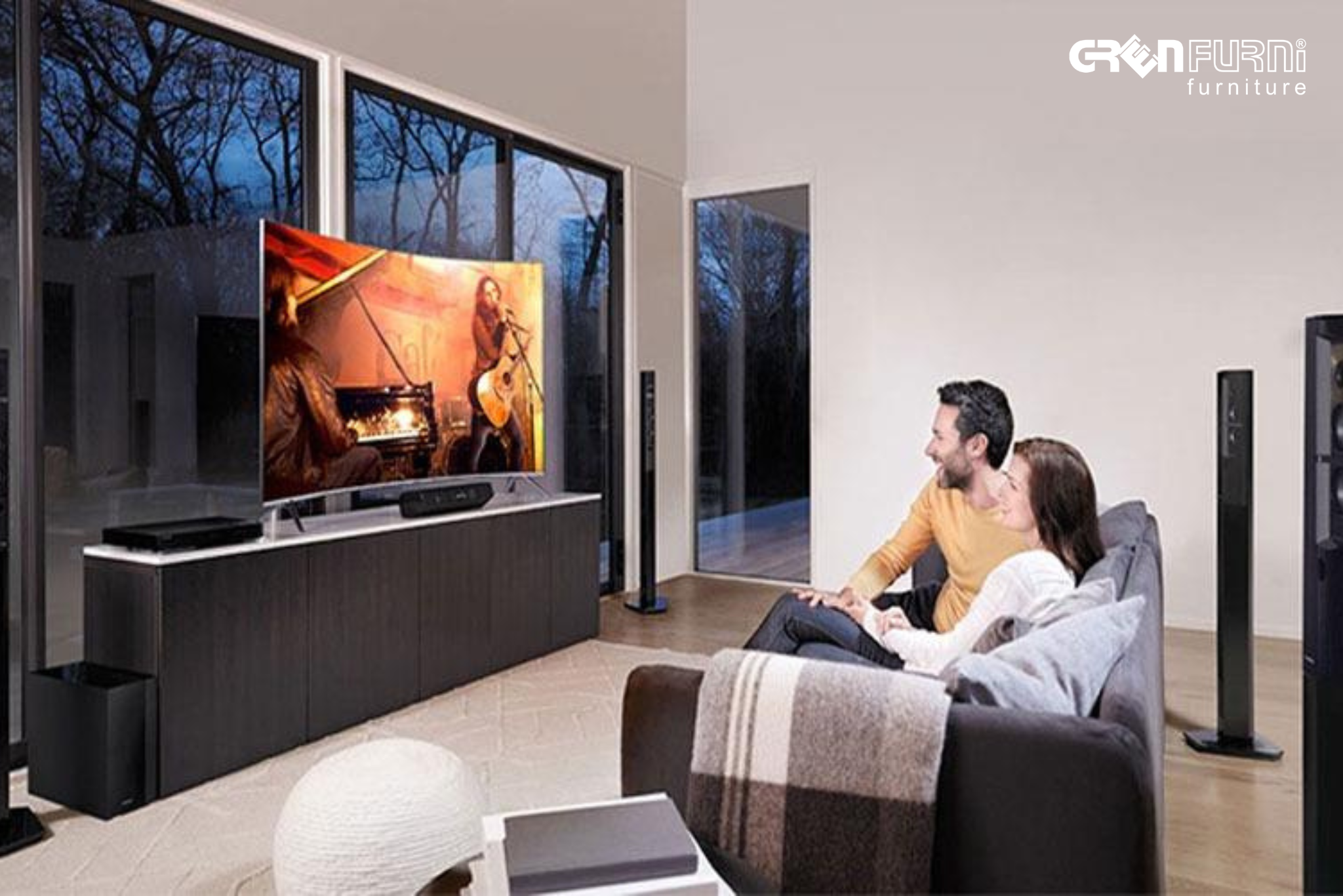 KHOẢNG CÁCH TỪ SOFA ĐẾN TIVI BAO NHIÊU LÀ CHUẨN ? 2 KHOẢNG CÁCH TỪ SOFA ĐẾN TIVI BAO NHIÊU LÀ CHUẨN ?