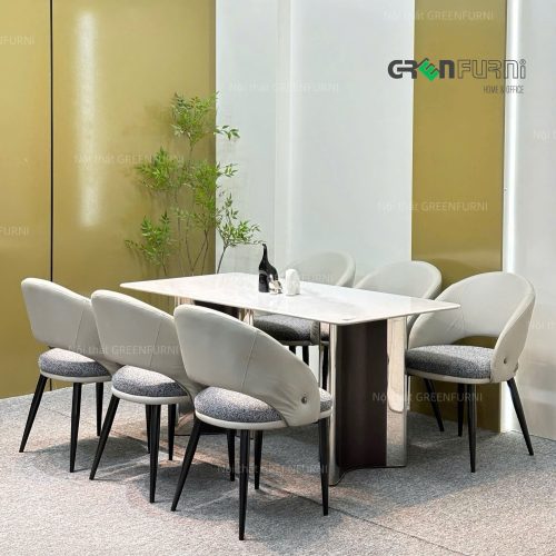Bộ Bàn Ăn Mặt Đá Vi Tinh Thể Hiện Đại GR-T130 5 Bộ Bàn Ăn Mặt Đá Vi Tinh Thể Hiện Đại