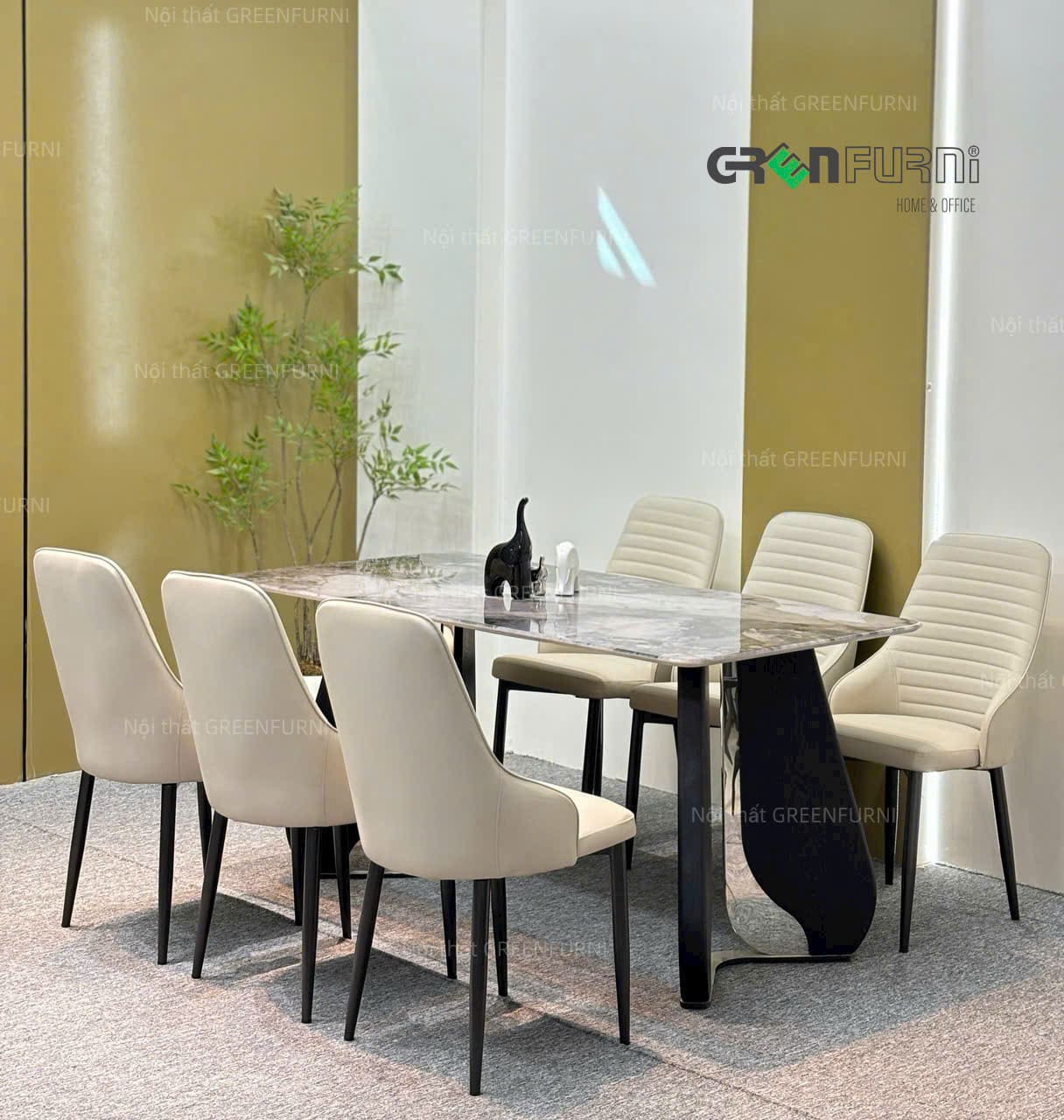 Bộ Bàn Đá Thạch Anh Hiện Đại GR-T14 11 Bộ Bàn Đá Thạch Anh Hiện Đại GR-T14