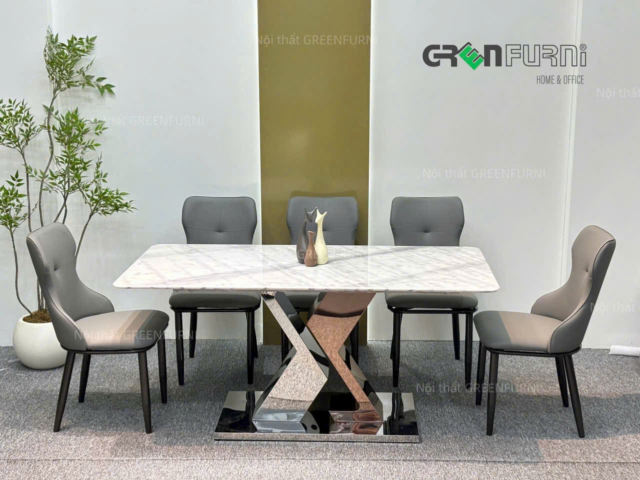 Bộ Bàn Đá Thạch Anh Hiện Đại GR-T76 5 Bộ Bàn Đá Thạch Anh Hiện Đại GR-T76