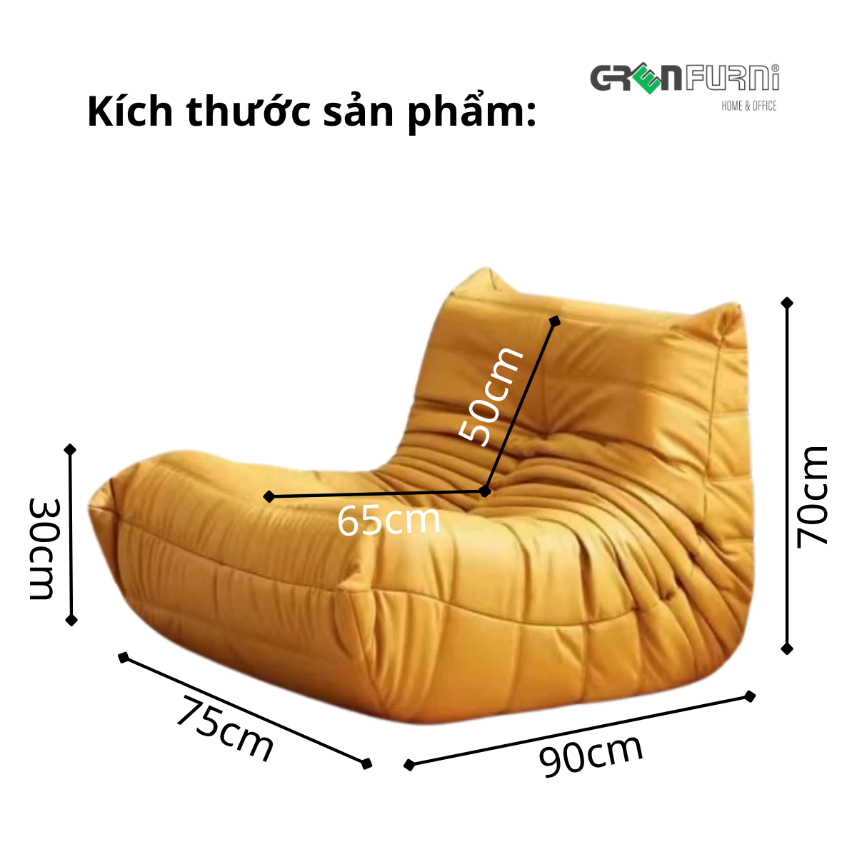 Ghế Lười To Không Chân Greenfurni GR-TOFU02 8 Ghế Lười To Không Chân Greenfurni GR-TOFU02