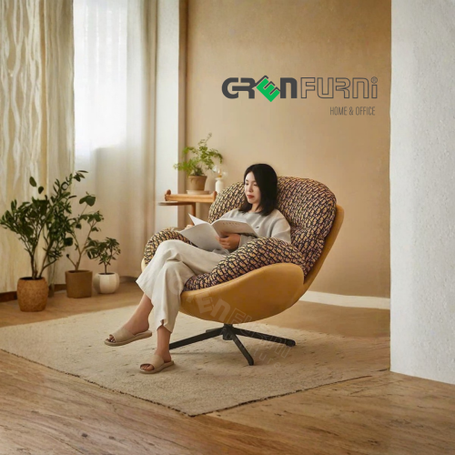 Ghế Lười To Chân Sắt Tĩnh Điện Greenfurni GR-TOFU03 17 2