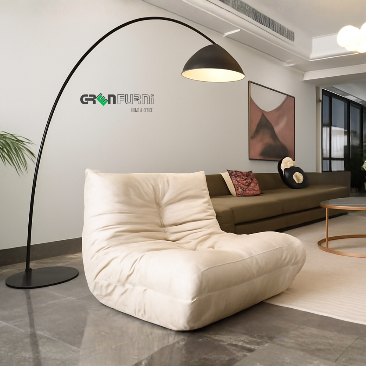 Ghế Lười To Không Chân Greenfurni GR-TOFU02 1 Ghế Lười To Không Chân Greenfurni GR-TOFU02