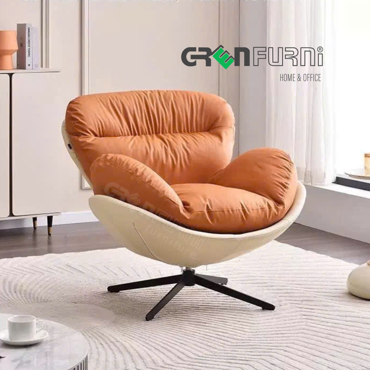 Ghế Lười To Chân Sắt Tĩnh Điện Greenfurni GR-TOFU03 4 8