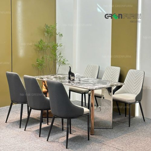 Bộ Bàn Ăn Mặt Đá Cẩm Thạch Hiện Đại VGR-T111 5 Bo-Ban-An-Mat-Da