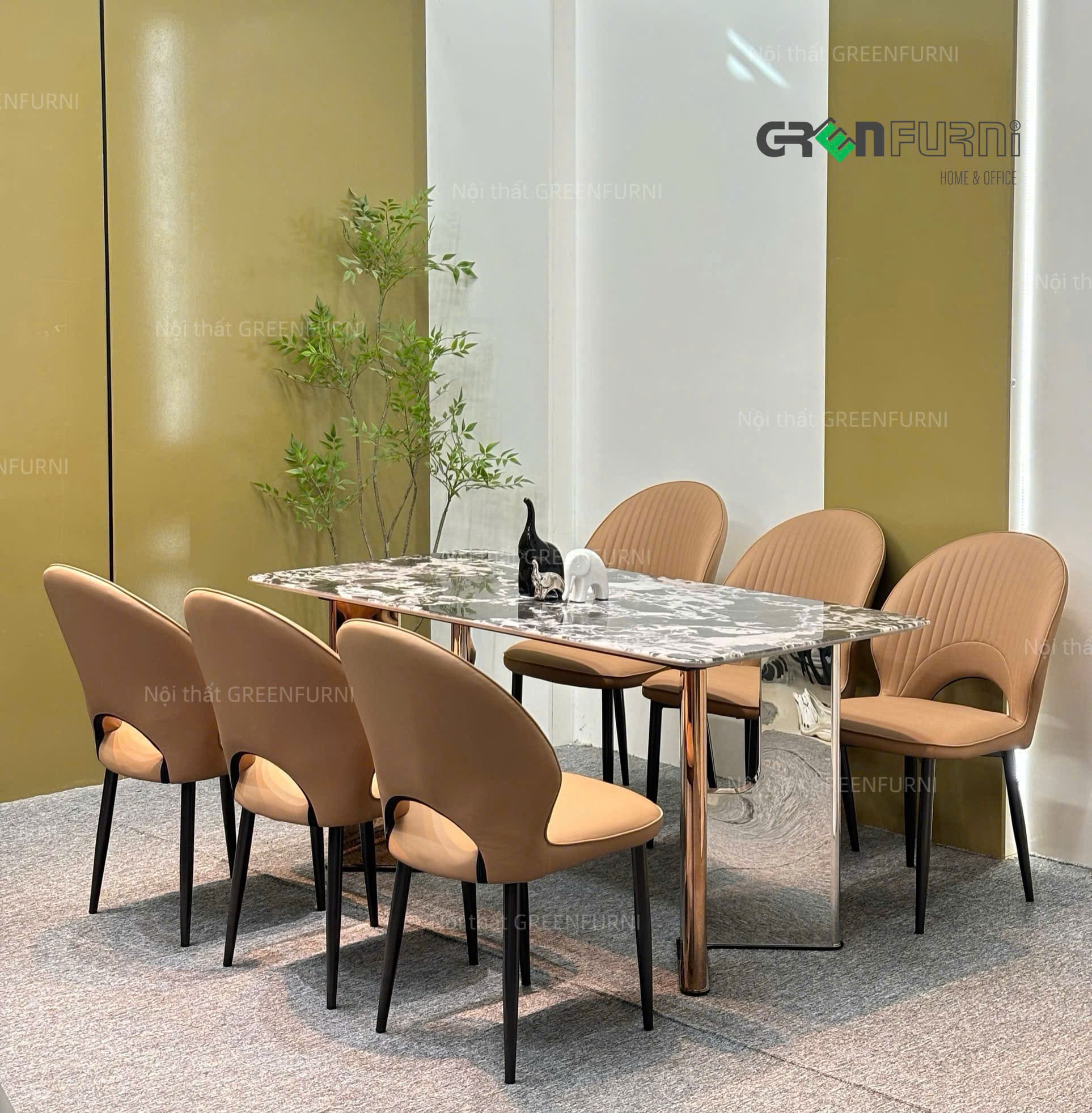 Bộ Bàn Ăn Mặt Đá Cẩm Thạch Hiện Đại VGR-T111 10 Bo-Ban-An-Mat-Da-Cam-Thach