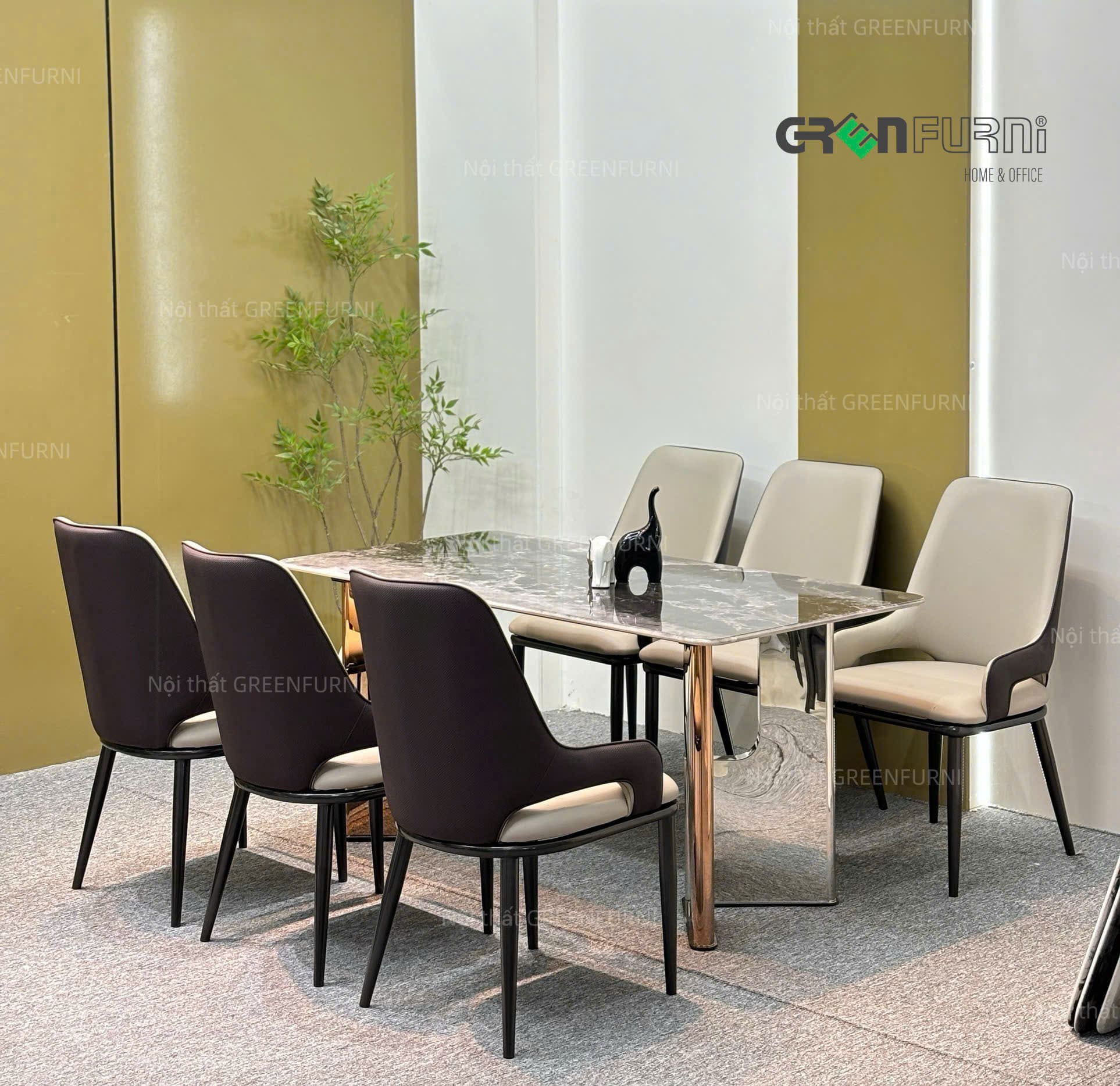 Bộ Bàn Ăn Mặt Đá Cẩm Thạch Hiện Đại VGR-T111 9 Bo-Ban-An-Mat-Da-Cam-Thach-Hien-Dai