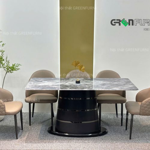 Bộ Bàn Ăn Mặt Đá Cẩm Thạch Cao Cấp VGR-T21091