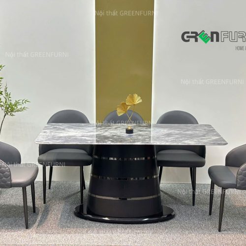 Bộ Bàn Ăn Mặt Đá Cẩm Thạch