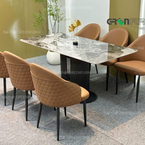 Bộ Bàn Ăn Mặt Đá Cẩm Thạch VGR-T891