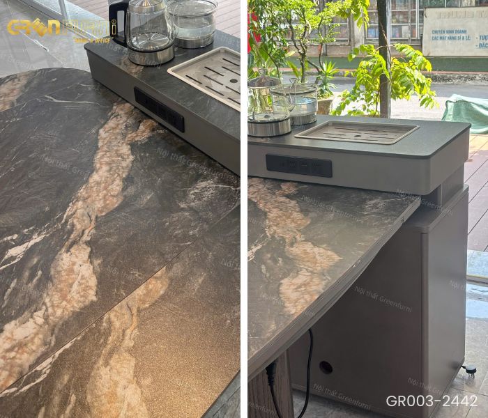 Bàn ăn mặt đá kết hợp Bếp Từ vô hình nội thất Greenfurni GR003-2442 10 Ban an mat da ket hop Bep Tu vo hinh noi that Greenfurni GR003 2442 1 1
