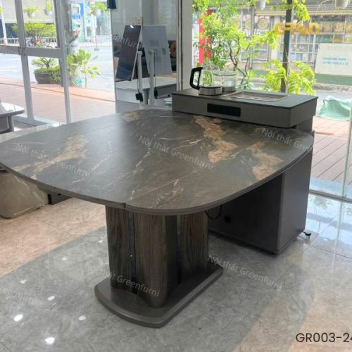 Bàn ăn mặt đá kết hợp Bếp Từ vô hình nội thất Greenfurni GR003-2442