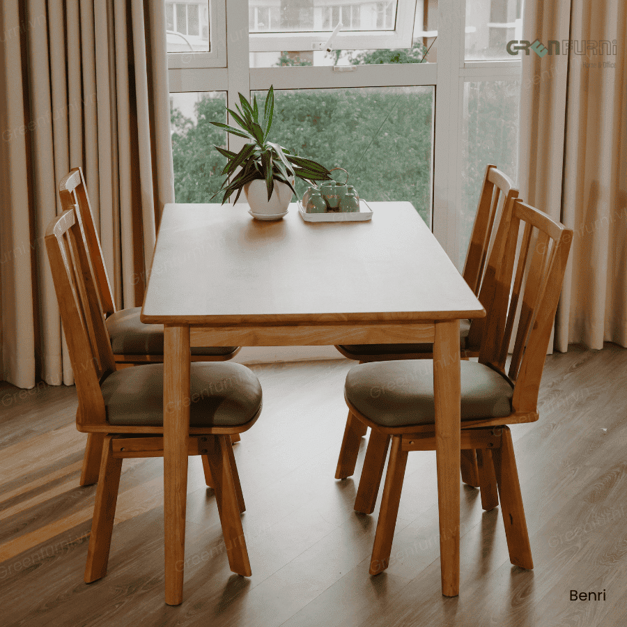 Ghế gỗ tối giản cho căn hộ studio