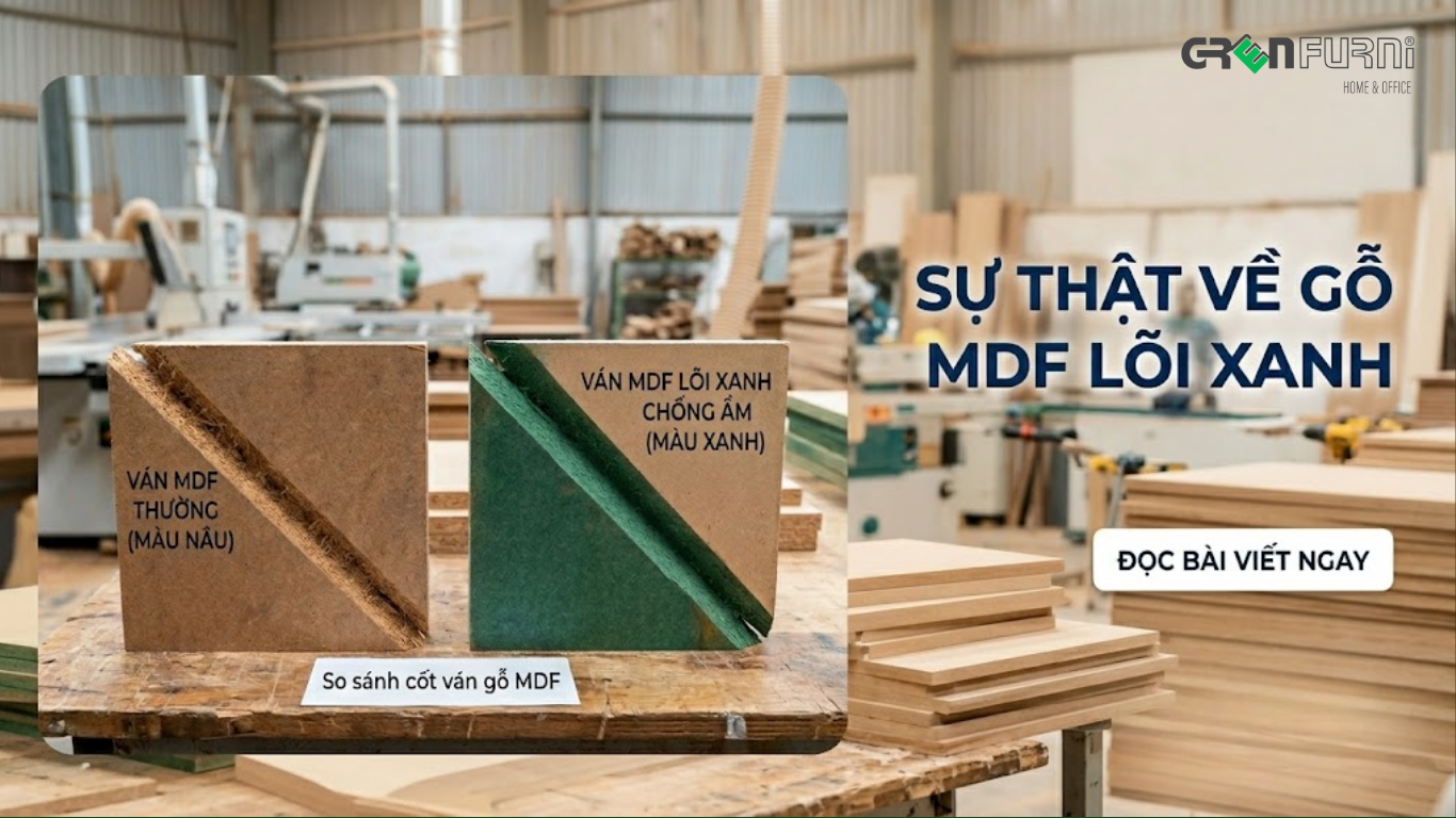 Sự Thật Về Gỗ MDF Lõi Xanh: Có Thần Thánh Như Lời Đồn? 