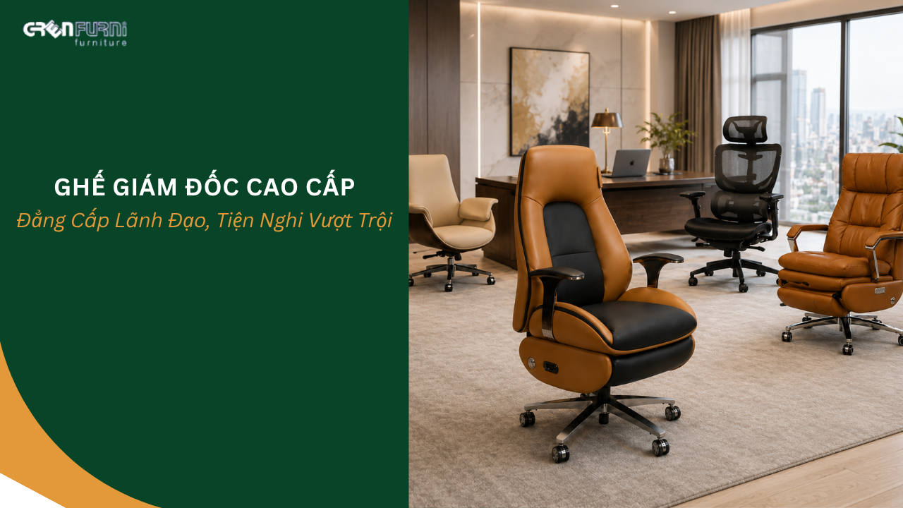 Ghế Giám Đốc Cao Cấp Greenfurni: Đẳng Cấp Lãnh Đạo, Tiện Nghi Vượt Trội